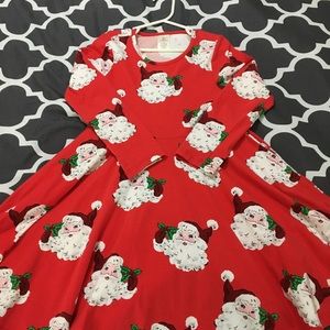 Eleanor Rose Santa Red Christmas Long Sleeve Holiday Dress sz 6